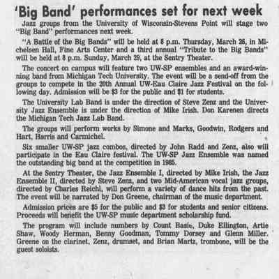 1987, UWSP jazz