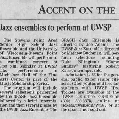2004, SPASH and UWSP jazz