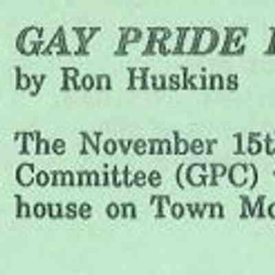 1989 Asheville Gay Pride Festival Committee News, Community Connections