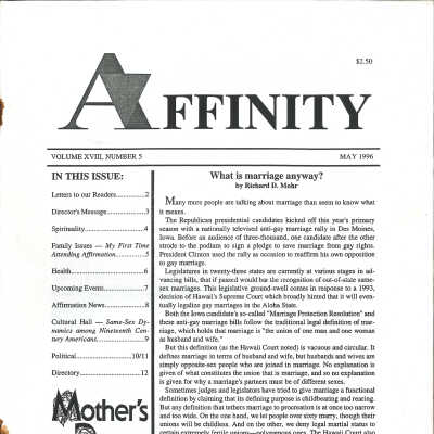 Affinity (May 1996)
