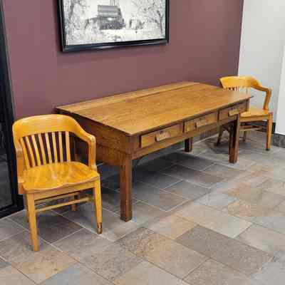 Antique Desk and Chairs