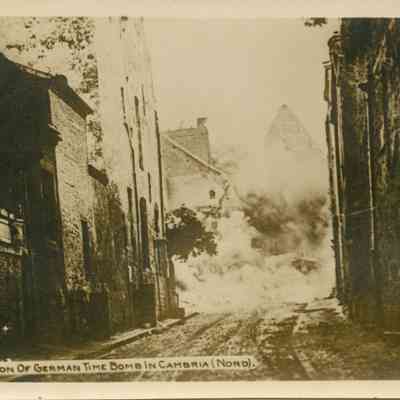 Explosion of German Time Bomb in Cambria (Nord)