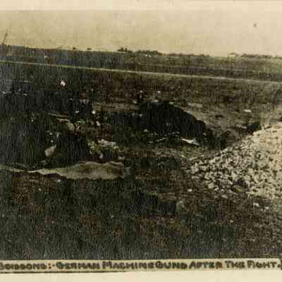 Near Soissons: German Machine Guns After The Fight.