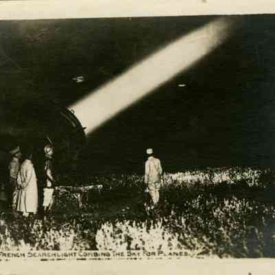 Big French Searchlight Combing The Sky For Planes
