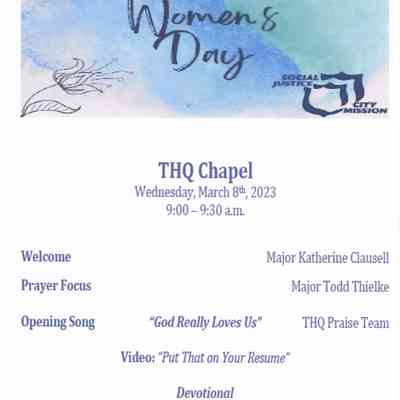 International Women's Day THQ Chapel Program