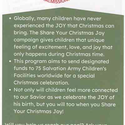Share Your Christmas Joy Campaign Advertisement
