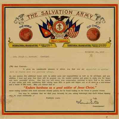 2018.18.220: Copyright: The Salvation Army Central Territory Historical Museum; Origsize: 10 3/4" x 11"; Origformat: Artifact
