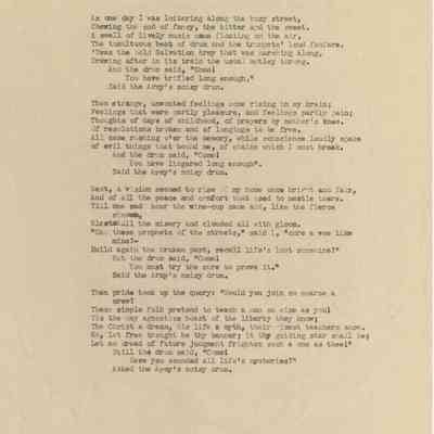 Poem by W.H. Miller - "The Army Drum"
