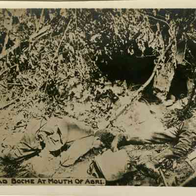 Dead Boche At Mouth of Abri.