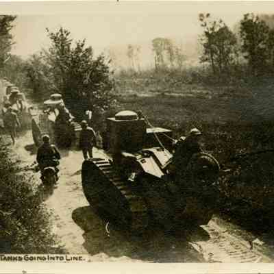 French Tanks Going Into Line