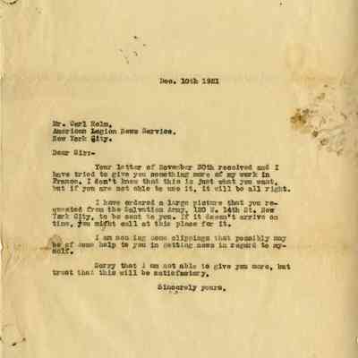 2018.18.50 (cover letter): Copyright: The Salvation Army Central Territory Historical Museum; Origsize: 11" x 8 1/2"; Origformat: Artifact