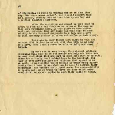 2018.18.50 (Typescript Page 2): Copyright: The Salvation Army Central Territory Historical Museum; Origsize: 11" x 8 1/2"; Origformat: Artifact