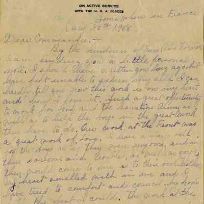 2018.18.107 (page 1, side 1): Copyright: The Salvation Army Central Territory Historical Museum; Origsize: 9" x 6"; Origformat: Artifact