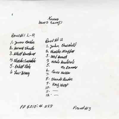 ID Key, Men's Camp, Camp MoKan, c.1950s-1960s