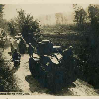 French Tanks Going Into Line