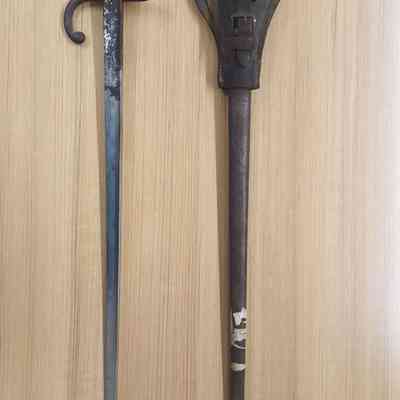 Sword style bayonet and scabbard