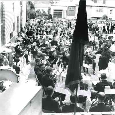 Band Playing at the Dedication Ceremony for Booth Memorial Hospital