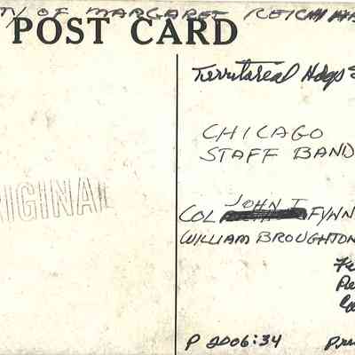 Chicago Staff Band, c.1909, postcard