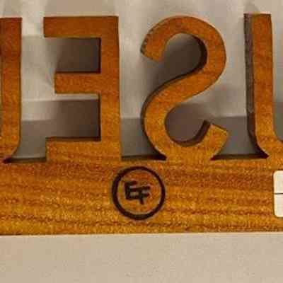 Museum Sign, Locust wood