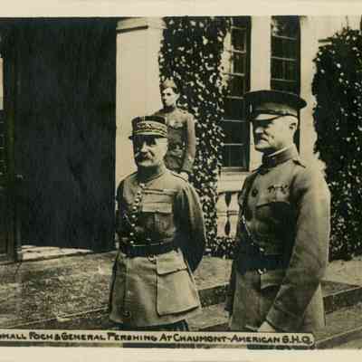 Marshall Foch & General Pershing At Chaumont-American G.H.Q.