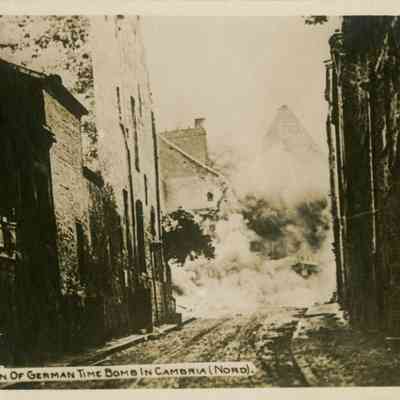 Explosion of German Time Bomb in Cambria (Nord)