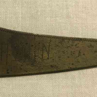 2016.11.46 (engraving): Copyright: The Salvation Army Central Territory Historical Museum; Origsize: 7.5" x 1.25" x 0.625; Origformat: Artifact