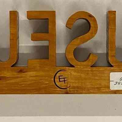 Museum Sign, Apple wood