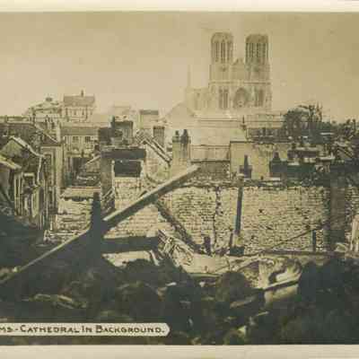 Reims - Cathedral In Background.