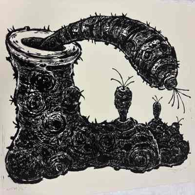 Untitled (Worm in a Sock)
