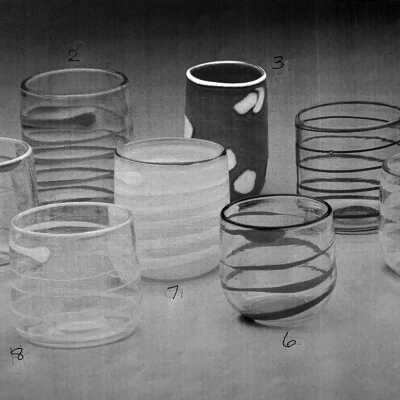 Cocktail Tumbler with Orange Spiral