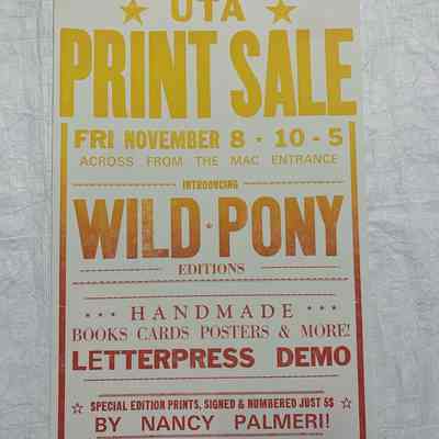Wild Pony Print Sale (Advertisement Card)