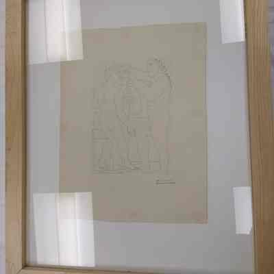 Deux Hommes Sculptés (Three Nude Men Standing)