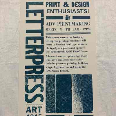 Letterpress (Advertisement Card)