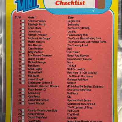Near Mint, Checklist 2016