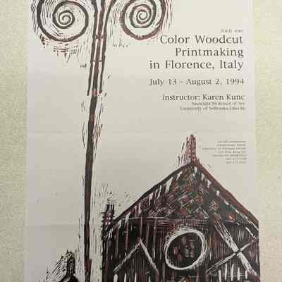 Color Woodcut Printmaking in Florence, Italy, 1994