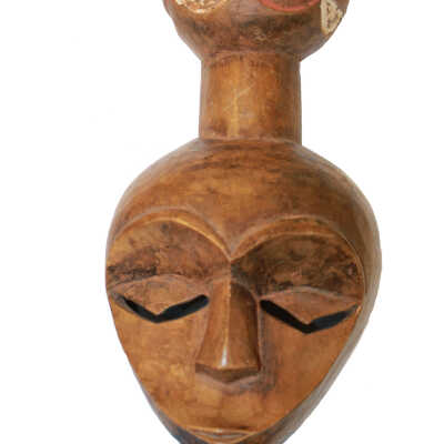 Face Mask of Woman with Basket