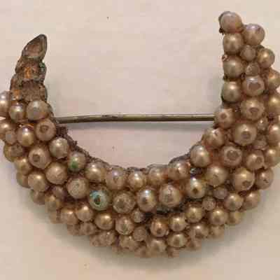 Crescent Moon Brooch