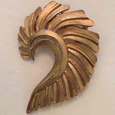 Gold "Swirl" Brooch