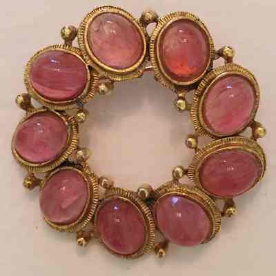 Circular Cabochon Brooch