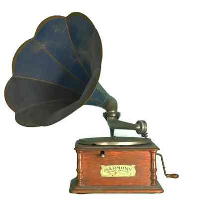 Phonograph, hand crank