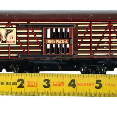 Toy Model Train Cattle Railway Car
