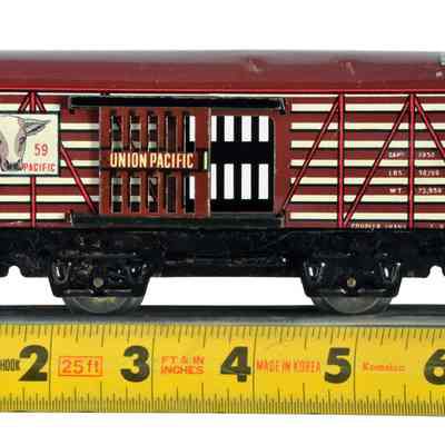 Toy Model Train Cattle Railway Car
