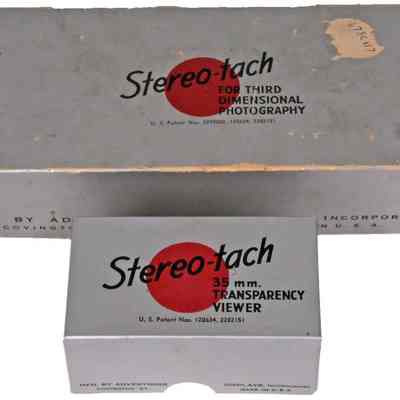 Stereo camera attachment Stereo slide viewer
