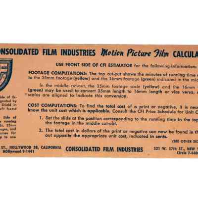Film Slide Rule