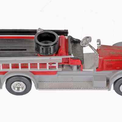 Toy Fire Truck Coin Bank