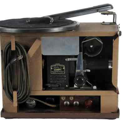Film strip projector and phonograph