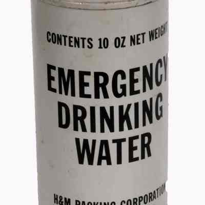 Emergency Drinking Can Water