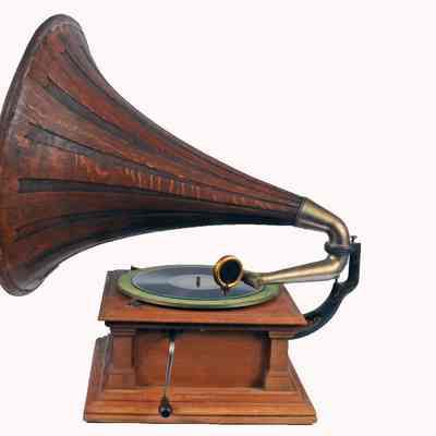 Record Player Table Phonograph, hand-crank