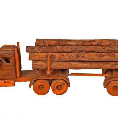 Toy Logging Truck & Logs