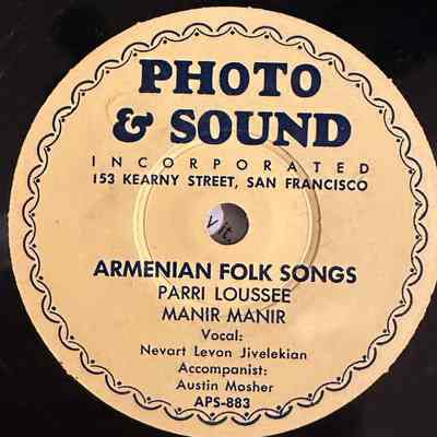 Nevart Levon Jivelekian, Parri Loussee, Manir Manir/Cradle Song, Bejengo